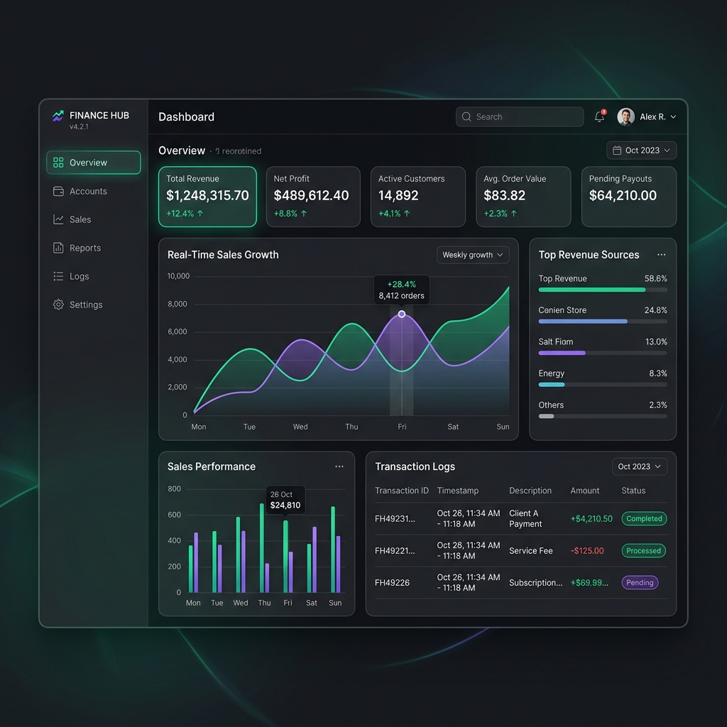 Zend Realtime P&L Dashboard